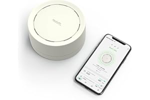 Radoff Now *White Limited Edition - Medidor Calidad Aire, Medidor Co2 COV PM Compatible con Alexa, Accesorios para Casa Inteligente con Medidor de Humedad Presión Atmosférica y Sensor Temperatura Wifi