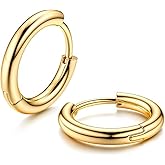 Unisex Cerrahi &Ccedil;elik G&uuml;m&uuml;ş Renk 12 mm Halka K&uuml;pe