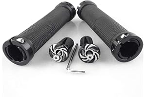 BeiLan Bike Handlebar Grips, Non-Slip Rubber Bicycle Handle Grip with Aluminum Lock for Bike Mountain Road MTB BMX Foldable Bicycle,Black