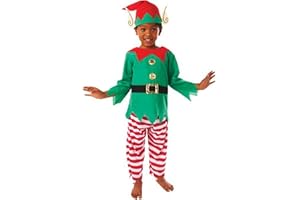 amscan Child Kids Little Christmas Elf Santas Little Helper Fancy Dress Costume