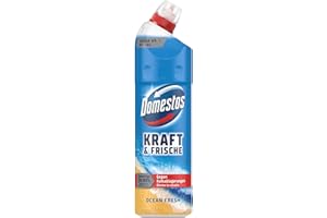 ‎DOMESTOS Domestos Kraft & Frische WC Gel Ocean Fresh Reinigungsmittel mit frischem Ocean-Duft für hygienische Sauberkeit 750 ml 1 Stück