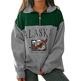 Sudadera de manga larga, para mujer, con estampado de \