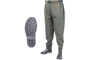 HKJPLVF Waist Wading Pants, Hip Waders, Waterproof Outdoor Fishing Hunting Waist Waders with Boots, Wading Shoes for Men and Women,for Fly Fishing,Duck Hunting,Kayaking,D-44