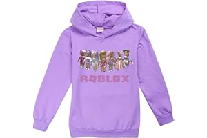 CKCKTZ Ro-blox Sudaderas con capucha para niñas y niños, sudadera de moda para niños, sudadera de manga larga, chándal novedoso