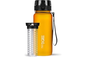 720°DGREE Botella de agua uberBottle – 650ml, 650 ml | Novedosa botella deportiva | Sin BPA | Ideal para niños, fitness, bicicleta, deportes, fútbol, guardería, escuela, pequeños, antigoteo