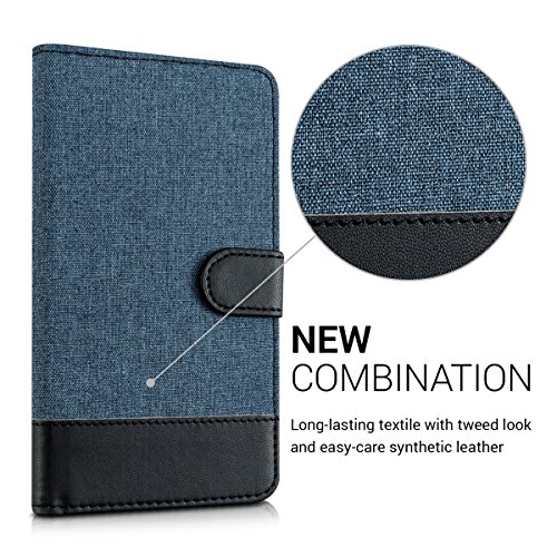 kwmobile Funda para Wiko Lenny 3 - Wallet Case Plegable de Cuero sint tico - Cover con Tapa Tarjetero y Soporte en Azul Oscuro Negro reviews kwmobile Funda para Wiko Lenny 3 - Wallet Case Plegable de Cuero sint tico - Cover con Tapa Tarjetero y Soporte en Azul Oscuro Negro