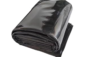 Heavy Duty HDPE dammfoder 1x6m 2x4m 3x7m 4x8m 5x10m dammfoder Slitstark ogenomtränglig film Vikbar dammpresenning för trädgårdsdamm, pool, vattenbruk - svart(4x4m)