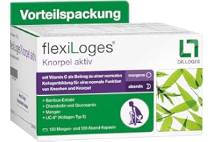 ‎DR. LOGES flexiLoges® Knorpel aktiv - 240 Kapseln - Abgestimmtes Nährstoffkonzept für eine gesunde Funktion der Gelenke