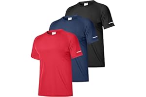 Boyzn 1 or 3 Pack Men's Rash Vest, UPF 50+ Sun Protection Short Sleeve Swimming T-Shirts, Quick Dry Watersport Rash Guards UV Swim Tops Beach Tee Shirts for Surfing Hiking Fishing
