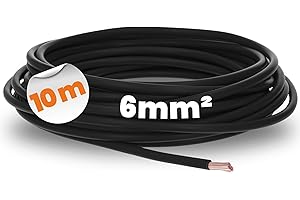 10m 6mm² LAPP Kabel H07V-K Einzelader Litze Leitung Einzelader flexibel (Schwarz)