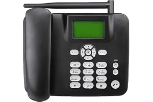 4G Fixed Wireless Phone for Home Office, Desktop Telephone with GSM Card | Alarm Clock FM Radio SMS, Big Button for Elderly (850/900/1800/1900MHz) - هاتف لاسلكي ثابت 4G يدعم بطاقة GSM