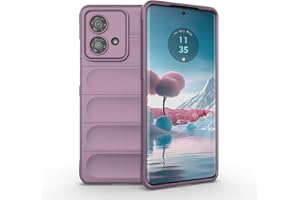 WOKEZ Custodia per Motorola Edge 40 Neo 5G, Morbido Silicone TPU Cover per Moto Edge40 Neo, Lavabile Cellulare Phone Case con Cuscino d'Aria Avanzato, AntiGraffio-Viola