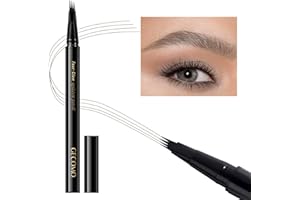 ‎ERINDE Erinde Wasserfest Augenbrauenstift 3D, Microblading Augenbrauen-Stift Härchenzeichnung mit 4 Micro-Fork, Tattoo Magischer Eyebrow Pencil, Wischfest Langanhaltenden Eye Makeup (Hell Braun)
