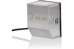 BBQ-TORO Moteur en acier inoxydable pour barbecue, tournebroche, rôtisserie etc. - 2 tr/mim – 50 Hz – 4 W - Support de moteur inclus