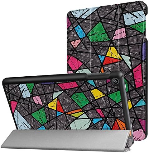 Amazon Fire HD 8 (2017) Case, PU Leather Slim Smart Case Cover And stents (With Auto Wake / Sleep Feature) Suitable for Amazon Fire HD 8 (7th Generation, 2017 Release Only) release 8.0-Inch Android Tablet Case (Church window)