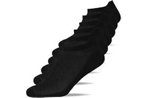 Effeet Skarpetki Biegowe Mężczyzn Kobiet 6 Par, Białe i Czarne Oddychające Krótkie Skarpety Sportowe Letnie, Szybkoschnące Lekkie Skarpetki Do Kostki Do Biegania Joggingu