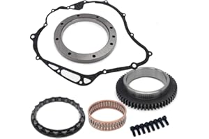 T | TARAZON TARAZON Embrague de arranque + engranaje de arranque + Cojinete unidireccional + Junta + tornillos para Yamaha VStar V-Star XVS 1100 XVS1100 1999-2009