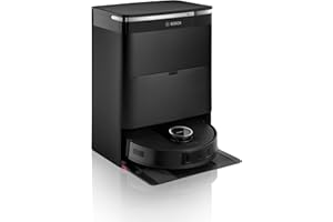 ‎BOSCH Bosch Spotless Max Robot sprzątający z funkcją mopowania, moc ssania 11 000 Pa, wysuwana nakładka mopującą, stacja czyszczącą, nawigacją Smart Vision, aplikacja Bosch Home Connect, BCRDW3B, czarny