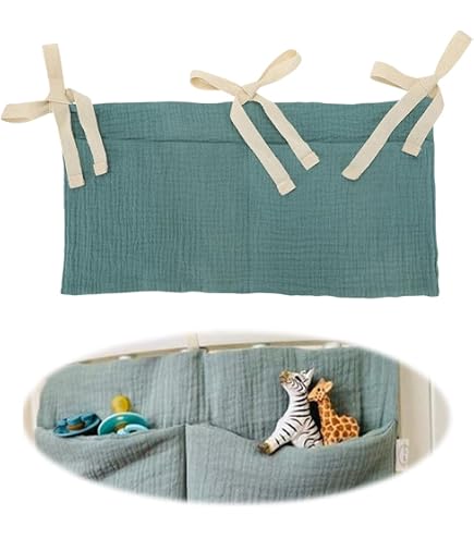 Organizer Da Lettino Per Bambini - Borsa Appendibile Con 2 Tasche Per