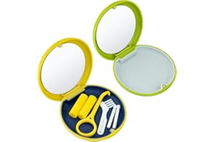 LEIKEDUN 2 pezzi porta apparecchio denti con strumento per la rimozione dell'allineatore e masticatore invisibile Custodia Protettiva per Dentiere, Dispositivi Ortodontici, Bite e Protettori Dentali