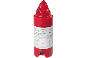 La Briantina Lumino Elettrico a Led Stilo, Durata 365 Giorni, Rosso con Luce Intermittente, 9.5xø3.3 cm