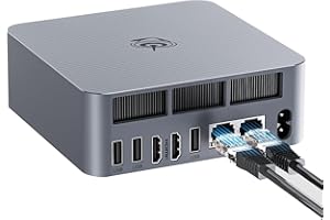 Beelink EQi12 Mini PC, Intel Core i5-12450H (8C/12T,up to 4.4GHz), Mini Desktop Computer 32GB LPDDR5 1TB M.2 PCIe 4.0 SSD, 4K Dual Display HDMI/Dual LAN/WiFi 6/BT5.2