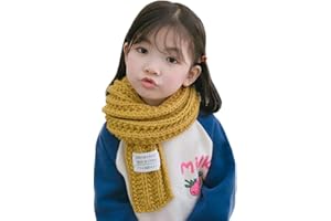 Vobony Sciarpa Bambino Neonato Inverno Calda Tinta unita Sciarpa Lana a maglia Morbida Lungo Sciarpa Scaldacollo