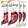 GALAXY Cookie Crumble Milk Valentine Chocolate Bar | Rich, Creamy & Crunchy Bar | Loaded With Milk & Crumbly Cookie Pieces | Premium Valentine Chocolates | 96g | Pack of 4, 384 gram