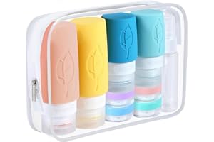 HIYAA Reiseflaschen zum Befüllen, 17 Stück Silikon Reiseflaschen Auslaufsichere Travel Bottles Essentials und Reise Shampoo Behälter BPA-frei Praktisches Reiseflaschen Set für Lotion, Spülung, Duschgel