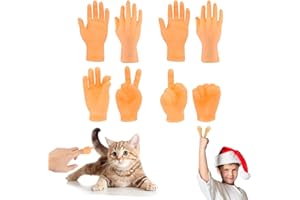 YREYBN 8 PCS Tiny Hands Finger Puppets, Finger Puppets Little Finger Mini Finger, Funny Finger Hand for Joke Toys, Video Shooting Prop, Finger Props Toys for Human-Pet Interaction