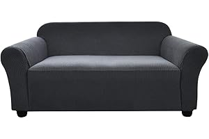 ‎ARGSTAR Argstar 1 Stück Stretch Anti Slip 4-sitzer Sofabezug, Spandex Jacquard Elastischer Extra großer Sofabezug, Weicher Möbelschutz für übergroßes Sofa für Wohnzimmer (228-299 cm, 4-sitzer, Grau)