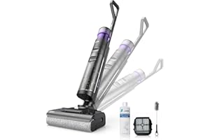 ‎JONR JONR 17000 Pa ED 12 Pro Max Nass Trockensauger (ED 12 Upgrade-Version), LCD-Display, 180°-Flachdesign, 40 Min Laufzeit, 70 °C Selbstreinigung, 5 Min FlashDry sowie Reinigung unter tief stehenden Böden