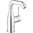 GROHE Essence Basin Mixer 1/2" | M-Size | With Pop-up Waste Set 1 1/4" | AquaGuide Adjustable Mousseur | Water Saving | 23462001