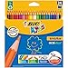 Bic Kids Evolution Buntstifte Set / Farbstifte für Kinder ab 5 Jahren / Bruchsichere Mine / Für sicheres Schreiben / Ohne Holz / Buntstifte Set mit 24 Buntstiften