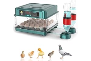YEOOIYCW Incubadora automática de huevos, 24/36 huevos, sistema de rotación automática y control de temperatura, para huevos de gallina y codorniz, 24 huevos