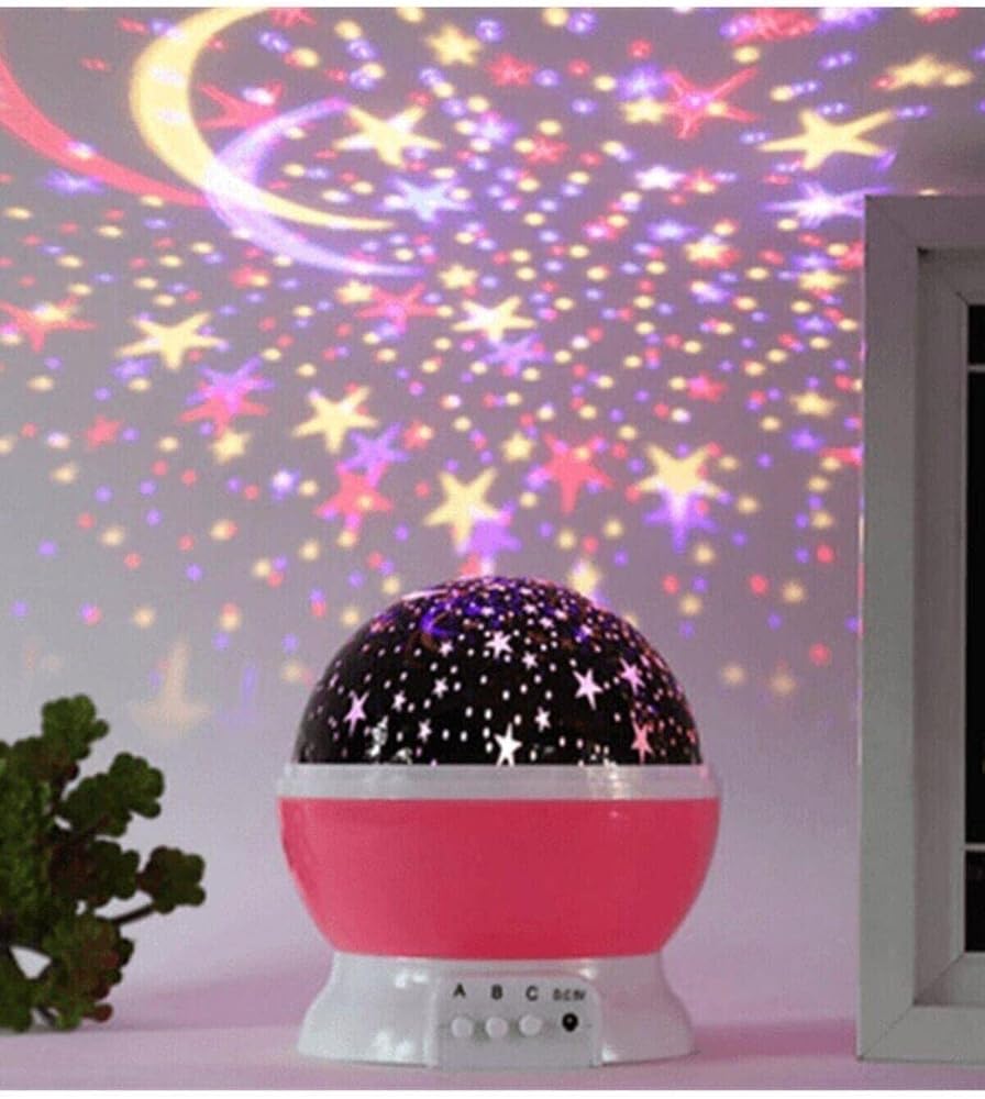 Mobee Chermik Pembe Star Master Yıldız Yansıtmalı Gece Lambası Projeksiyon Çocuk Odası Lamba Starmaster