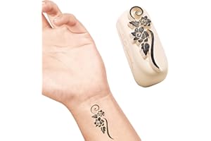 LaDot Tatouage Temporaire pour Enfants et Adultes, Faux Tatouage Doux pour la Peau, Tampon de Tatouage Ephemere pour le Corps et le Bras, Résistant à l'Eau, Rose