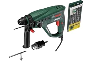 Bosch Home and Garden Perforateur "Universal" PBH 2500 SRE avec coffret (mandrin automatique + set de 6 forets SDS-plus) 0603344402 Vert