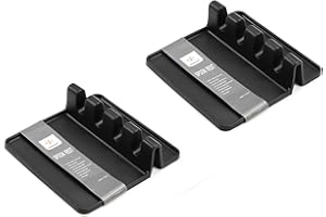 Z METNAL Small Kitchen Utensil Rest, Silicone Heat Resistant Ladle Fork Mat Giant Spoon Rest, Spoon Holder for Stove Top, Black, 2 Pcs