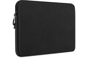 Alfheim Laptop Sleeve 13-13.3 inch, Compatible with MacBook Pro, MacBook Air, Waterproof Shock Resistant Fashion Lightweight PU Leather Bag Case for Notebook Tablet iPad (Black)