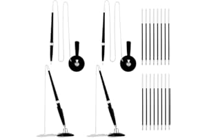 LUTER 4-Piece Pen Set with Chain, Black Counter Pen with 16 Refills for Home Office