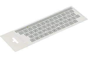 Lacerto® 14x14 mm - Autocollants français AZERTY - pour claviers PC et Ordinateur Portable - avec stratifié Mat résistant aux Rayures | French Keyboard Stickers | Couleur : argenté