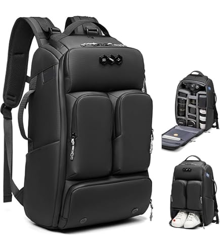 Sac à Dos Trekking Et Photo 2 En 1 Mantona - Compartiment Pour Appareil Photo, Laptop, Trépied - Avec Housse Anti-pluie
