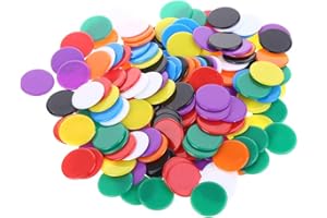 SULOLI 160 Pieces Colored Counting Bingo Chips Plastic Counters for Kids Educational Math or Games