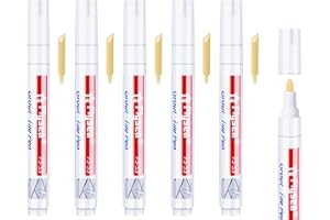 LONELY HIGH HEELS 5 Stück Weiße Fugenstift für Schimmel und Restaurierung Fugenmörtel Restaurierung Stift Reparatur Marker für Fliesen Wand Boden mit Ersatzspitze fugenmarker fliesenreparaturstift fugenfüller