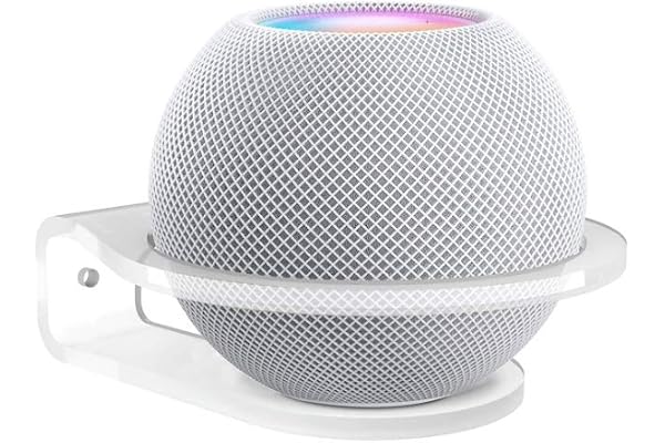 Foso Wall Mount for Apple Mini Pod, Alexa Echo Dot 3rd, 4th Gen with & Without LED Clock, Google Nest Mini Speaker Stand Holder for SmartSpeakers, Built-in Cable Management (Speaker not Included)