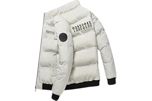 BTBDYDH Winter Jackets Trapstar Puffer Coats Unisex Trapstar Printed Windproof Warm Cotton Clothing Stand Collar Puffer Jacket Outdoor Quilted Down Jackets