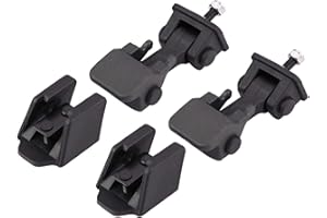 ARAMOX Cierre de pestillo de seguridad negro para capó, par de pestillo de seguridad y soporte para el capó delantero para Jeep Wrangler TJ 97-06