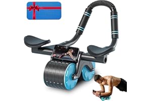 YTLOOSPT Bauchroller Ab Roller Bauchtrainer für Zuhause mit Ellbogenunterstützung, Automatische Rebound Bauchroller Bauchmuskeltrainer Roller, Bauchmuskeltraining Fitnessgeräte für Zuhause für Männer Frauen