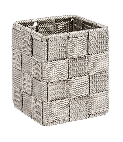 Wenko 22578100 Aufbewahrungskorb Adria Cubo Badkorb, Küchenkorb, Polypropylen, taupe, 7.5 x 7.5 x 9 cm